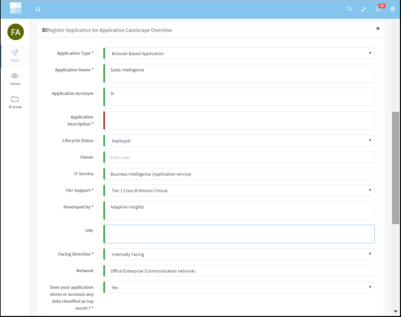 Input Form in HoriZZon
